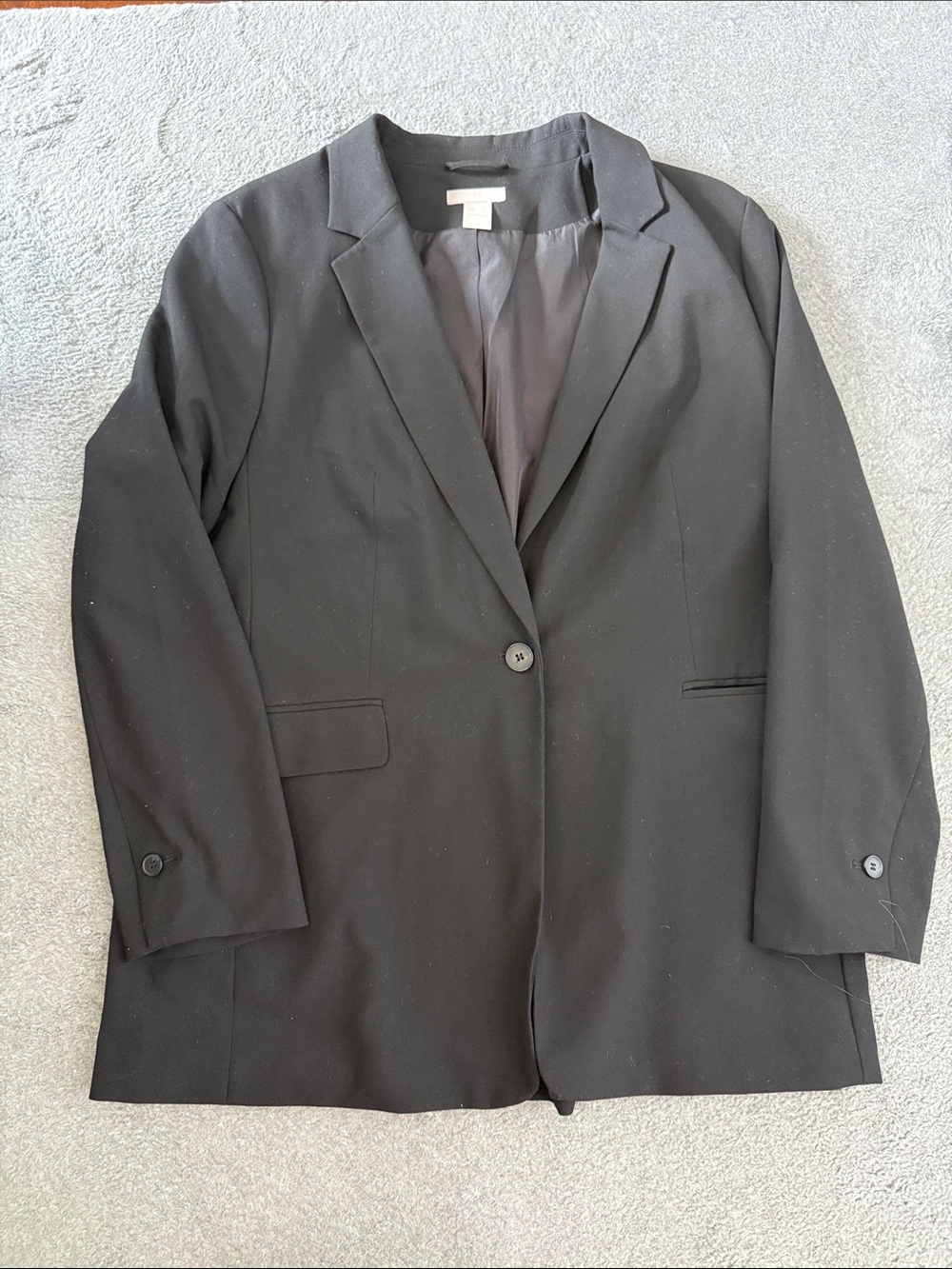 H&M Black Women's Blazer - Elegant Single-Button Jacket